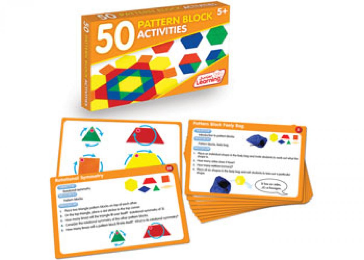 Pattern Block Activity Cards - 50 piece | Read Pacific | Reading Books ...
